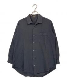 Y's for men（ワイズフォーメン）の古着「アンゴラ混ウールオープンカラーシャツ」｜グレー