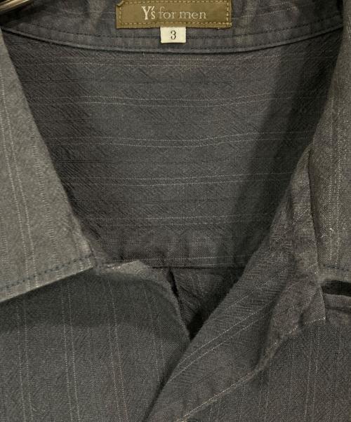 Y's for men（ワイズフォーメン）Y'S for men (ワイズフォーメン) アンゴラ混ウールオープンカラーシャツ グレー サイズ:3の古着・服飾アイテム
