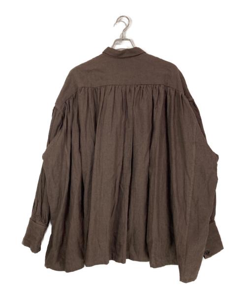NEMETH（ネメス）Nemeth (ネメス) ギャザーシャツ ブラウン サイズ:FREEの古着・服飾アイテム