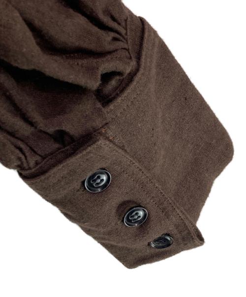 NEMETH（ネメス）Nemeth (ネメス) ギャザーシャツ ブラウン サイズ:FREEの古着・服飾アイテム