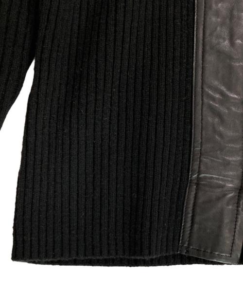 AVIREX（アヴィレックス）AVIREX (アヴィレックス) ラムレザーカーディガン ブラック サイズ:Lの古着・服飾アイテム