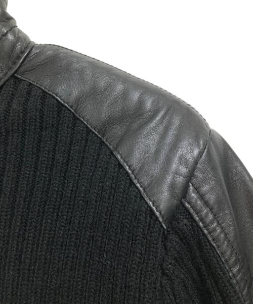 AVIREX（アヴィレックス）AVIREX (アヴィレックス) ラムレザーカーディガン ブラック サイズ:Lの古着・服飾アイテム