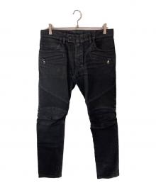 BALMAIN（バルマン）の古着「バイカーデニムパンツ」｜ブラック