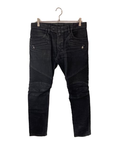 BALMAIN（バルマン）BALMAIN (バルマン) バイカーデニムパンツ ブラック サイズ:31の古着・服飾アイテム