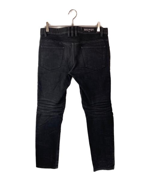 BALMAIN（バルマン）BALMAIN (バルマン) バイカーデニムパンツ ブラック サイズ:31の古着・服飾アイテム