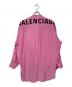 BALENCIAGA (バレンシアガ) バッグロゴプリント オーバーサイズ リボンシャツ ピンク サイズ:SIZE 34：20000円