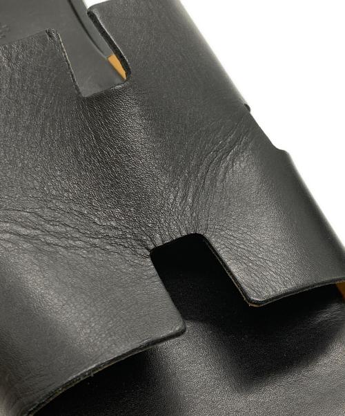 HERMES（エルメス）HERMES (エルメス) イズミールレザーサンダル ブラック サイズ:41の古着・服飾アイテム