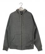 stussyステューシー）の古着「OLD 総柄 ジップパーカー」｜グレー