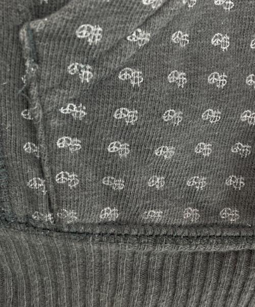 stussy（ステューシー）stussy (ステューシー) OLD 総柄 ジップパーカー グレー サイズ:Mの古着・服飾アイテム