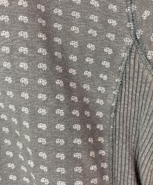 stussy（ステューシー）stussy (ステューシー) OLD 総柄 ジップパーカー グレー サイズ:Mの古着・服飾アイテム
