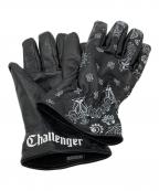 CHALLENGERチャレンジャー）の古着「BANDANA LEATHER GLOVE」｜ブラック