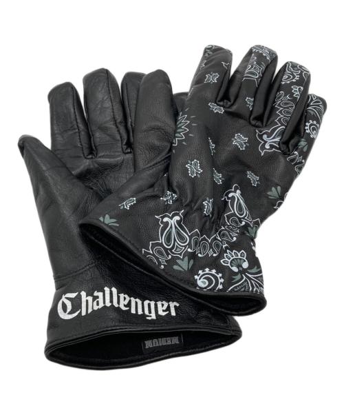 CHALLENGER（チャレンジャー）CHALLENGER (チャレンジャー) BANDANA LEATHER GLOVE ブラックの古着・服飾アイテム