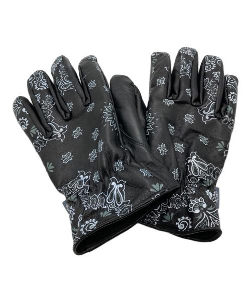 CHALLENGER（チャレンジャー）CHALLENGER (チャレンジャー) BANDANA LEATHER GLOVE ブラックの古着・服飾アイテム