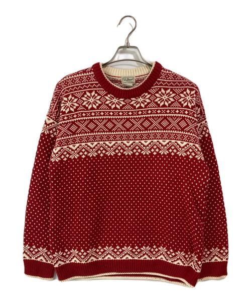 L.L.Bean（エルエルビーン）L.L.Bean (エルエルビーン) フェアアイルセーター レッド サイズ:Mの古着・服飾アイテム