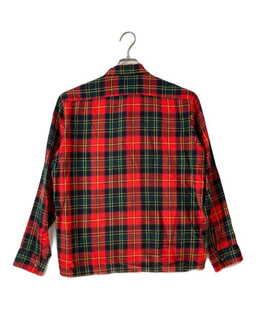McGREGOR（マックレガー）McGREGOR (マックレガー) オープンカラーシャツ レッド×グリーン サイズ:Ｍの古着・服飾アイテム