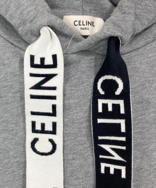 CELINE（セリーヌ）CELINE (セリーヌ) フード付 ルーズスウェットシャツ グレー サイズ:Ｓの古着・服飾アイテム