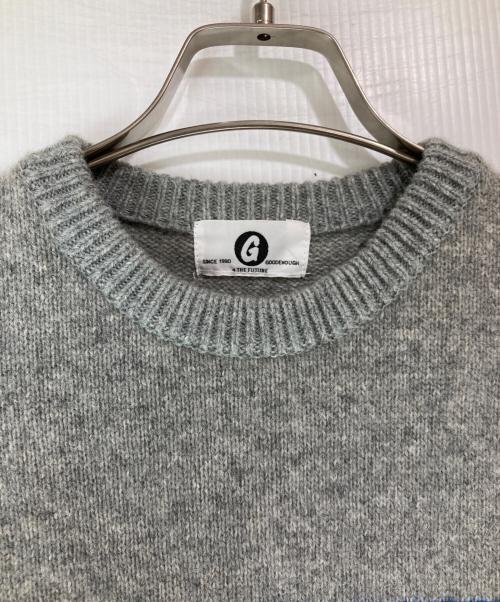 GOODENOUGH（）GOODENOUGH (グッドイナフ) モヘアラインニット/MOHAIR LINE CREW KNIT グレー サイズ:FREEの古着・服飾アイテム