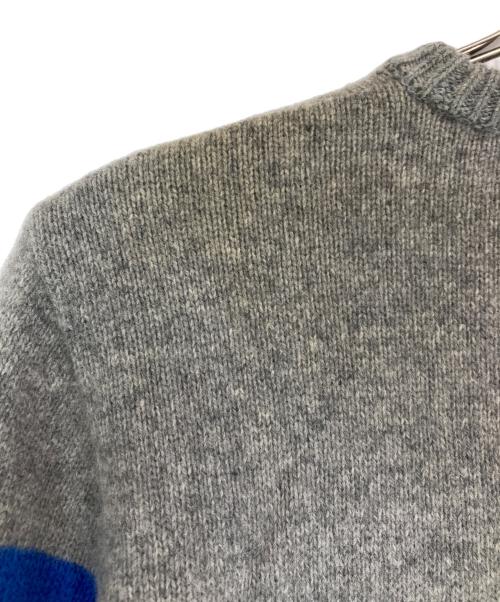 GOODENOUGH（）GOODENOUGH (グッドイナフ) モヘアラインニット/MOHAIR LINE CREW KNIT グレー サイズ:FREEの古着・服飾アイテム