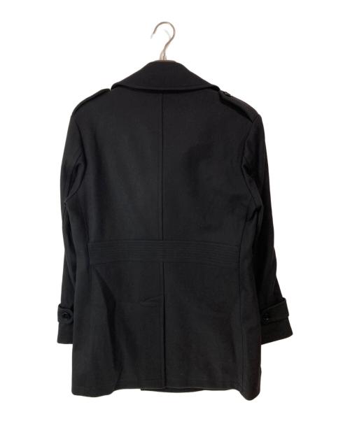 BURBERRY BLACK LABEL（バーバリーブラックレーベル）BURBERRY BLACK LABEL (バーバリーブラックレーベル) ノバチェックカシミヤ混Pコート ブラック サイズ:Lの古着・服飾アイテム