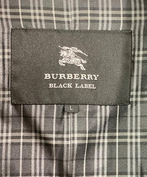 BURBERRY BLACK LABEL（バーバリーブラックレーベル）BURBERRY BLACK LABEL (バーバリーブラックレーベル) ノバチェックカシミヤ混Pコート ブラック サイズ:Lの古着・服飾アイテム