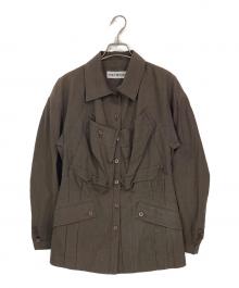 ISSEY MIYAKE（イッセイミヤケ）の古着「カーゴポケットシャツ」｜ブラウン