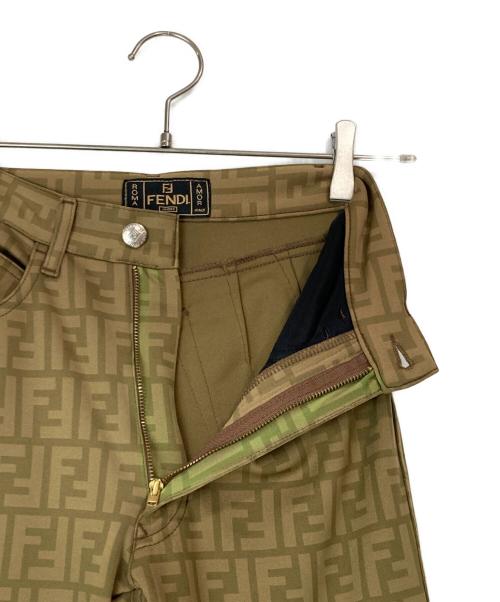 FENDI（フェンディ）FENDI (フェンディ) ズッカ柄ストレッチパンツ ベージュ サイズ:41の古着・服飾アイテム
