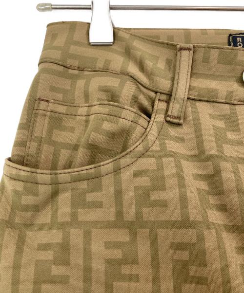 FENDI（フェンディ）FENDI (フェンディ) ズッカ柄ストレッチパンツ ベージュ サイズ:41の古着・服飾アイテム