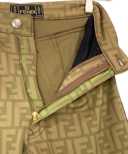 FENDI（フェンディ）FENDI (フェンディ) ズッカ柄ストレッチパンツ ベージュ サイズ:41の古着・服飾アイテム