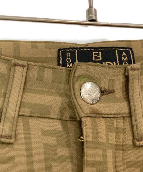 FENDI（フェンディ）FENDI (フェンディ) ズッカ柄ストレッチパンツ ベージュ サイズ:41の古着・服飾アイテム