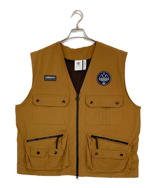 adidas（アディダス）adidas (アディダス) Wardour SPZL Vest ブラウン サイズ:3XLの古着・服飾アイテム