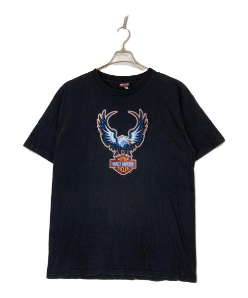 HARLEY-DAVIDSON（ハーレーダビッドソン）HARLEY-DAVIDSON (ハーレーダビッドソン) イーグルプリントTシャツ ブラック サイズ:XLの古着・服飾アイテム