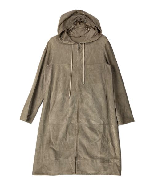 'S Max Mara（エスマックスマーラ）'S Max Mara (エスマックスマーラ) VERUSCA ラムスエード ジップアップコート ベージュ サイズ:40の古着・服飾アイテム