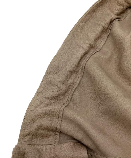 'S Max Mara（エスマックスマーラ）'S Max Mara (エスマックスマーラ) VERUSCA ラムスエード ジップアップコート ベージュ サイズ:40の古着・服飾アイテム