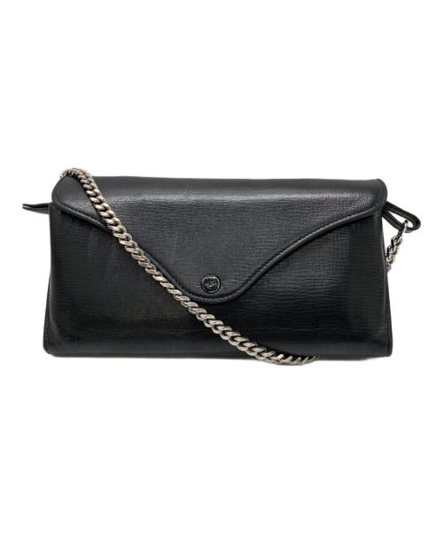 Maison Margiela（メゾンマルジェラ）Maison Margiela (メゾンマルジェラ) 4ステッチチェーンショルダーウォレット ブラックの古着・服飾アイテム