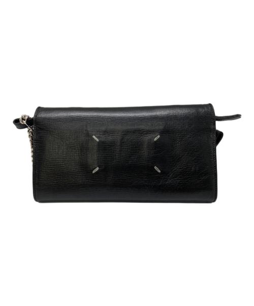Maison Margiela（メゾンマルジェラ）Maison Margiela (メゾンマルジェラ) 4ステッチチェーンショルダーウォレット ブラックの古着・服飾アイテム