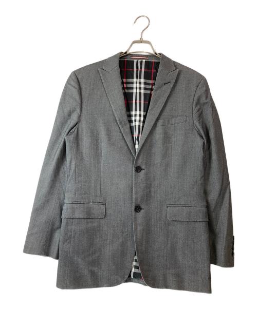 BURBERRY BLACK LABEL（バーバリーブラックレーベル）BURBERRY BLACK LABEL (バーバリーブラックレーベル) ノバチェック2Bテーラードジャケット グレー サイズ:Ｍの古着・服飾アイテム
