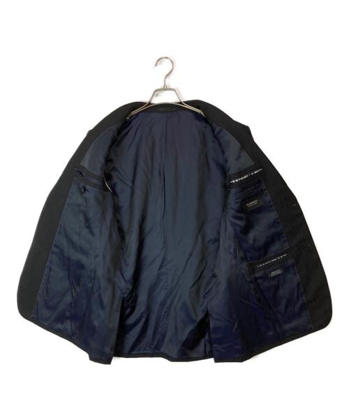 BURBERRY BLACK LABEL（バーバリーブラックレーベル）BURBERRY BLACK LABEL (バーバリーブラックレーベル) ストライプ2Bセットアップスーツ ブラック サイズ:38Lの古着・服飾アイテム