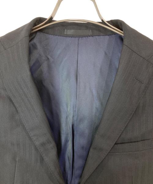 BURBERRY BLACK LABEL（バーバリーブラックレーベル）BURBERRY BLACK LABEL (バーバリーブラックレーベル) ストライプ2Bセットアップスーツ ブラック サイズ:38Lの古着・服飾アイテム