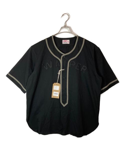 waiper（ワイパー）WAIPER (ワイパー) ベースボールシャツ ブラック サイズ:XLの古着・服飾アイテム
