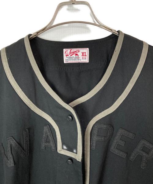 waiper（ワイパー）WAIPER (ワイパー) ベースボールシャツ ブラック サイズ:XLの古着・服飾アイテム