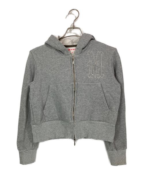 masu（エムエーエスユー）MASU (エムエーエスユー) ショート丈ジップアップフーディー グレー サイズ:44の古着・服飾アイテム