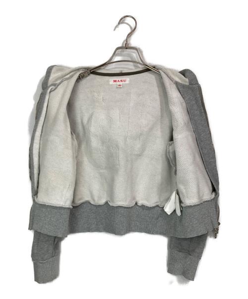 masu（エムエーエスユー）MASU (エムエーエスユー) ショート丈ジップアップフーディー グレー サイズ:44の古着・服飾アイテム
