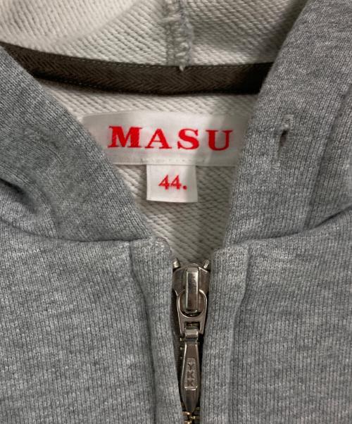 masu（エムエーエスユー）MASU (エムエーエスユー) ショート丈ジップアップフーディー グレー サイズ:44の古着・服飾アイテム