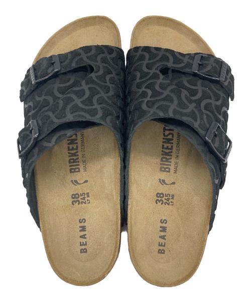 BIRKENSTOCK（ビルケンシュトック）BIRKENSTOCK (ビルケンシュトック) BEAMS (ビームス) Zurich BONE PATTERN BLACK ブラック サイズ:SIZE 38 未使用品の古着・服飾アイテム