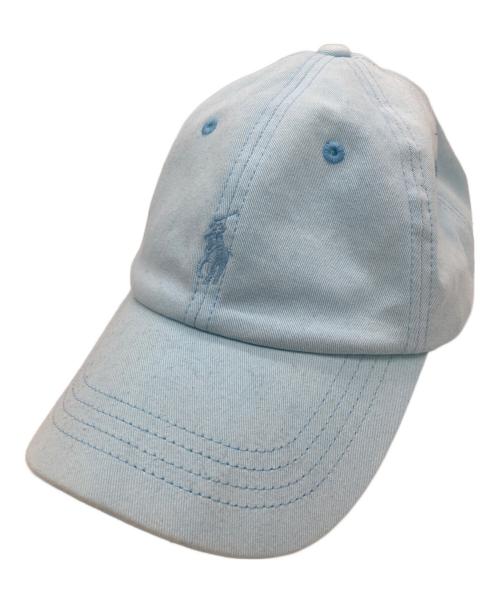 POLO RALPH LAUREN（ポロ・ラルフローレン）POLO RALPH LAUREN (ポロ・ラルフローレン) ロゴキャップ ブルーの古着・服飾アイテム