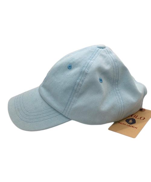 POLO RALPH LAUREN（ポロ・ラルフローレン）POLO RALPH LAUREN (ポロ・ラルフローレン) ロゴキャップ ブルーの古着・服飾アイテム