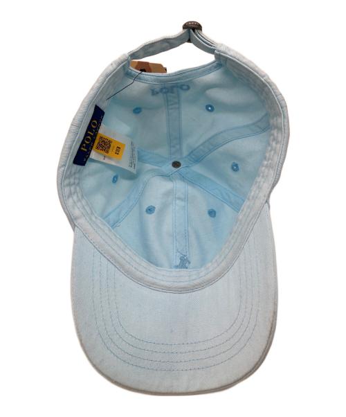POLO RALPH LAUREN（ポロ・ラルフローレン）POLO RALPH LAUREN (ポロ・ラルフローレン) ロゴキャップ ブルーの古着・服飾アイテム