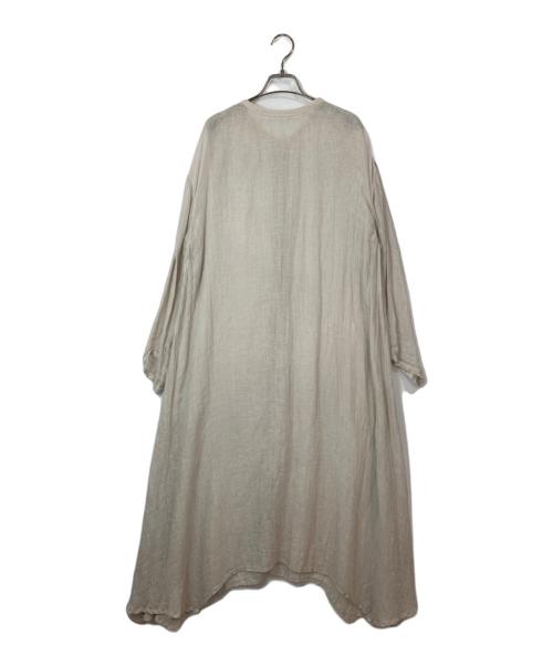 nest Robe（ネストローブ）nest Robe (ネストローブ) リネンガーゼイレギュラーヘムワンピース ベージュ サイズ:FREEの古着・服飾アイテム