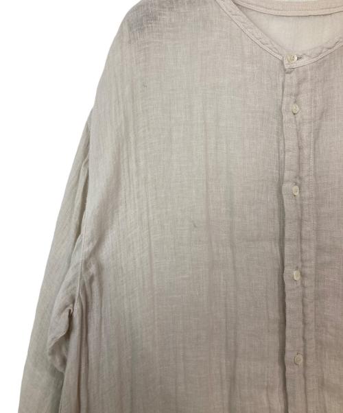 nest Robe（ネストローブ）nest Robe (ネストローブ) リネンガーゼイレギュラーヘムワンピース ベージュ サイズ:FREEの古着・服飾アイテム