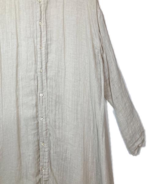 nest Robe（ネストローブ）nest Robe (ネストローブ) リネンガーゼイレギュラーヘムワンピース ベージュ サイズ:FREEの古着・服飾アイテム